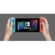 Nintendo Switch Console with Neon Blue & Red Joy-Con.