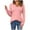 Pink-Sweater, variant on Qetyuw Crochet Knitted Sweaters for Women Casual Loose Fit V Neck Jumpers Solid Color Chunky Long Sleeve Pullover Sweater