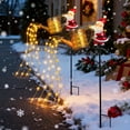 thumbnail image 6 of Christmas Solar Lights Outdoor - Santa Watering Can Solar Light for Garden, Yard, Patio Holiday Decorations（30IN), 6 of 8