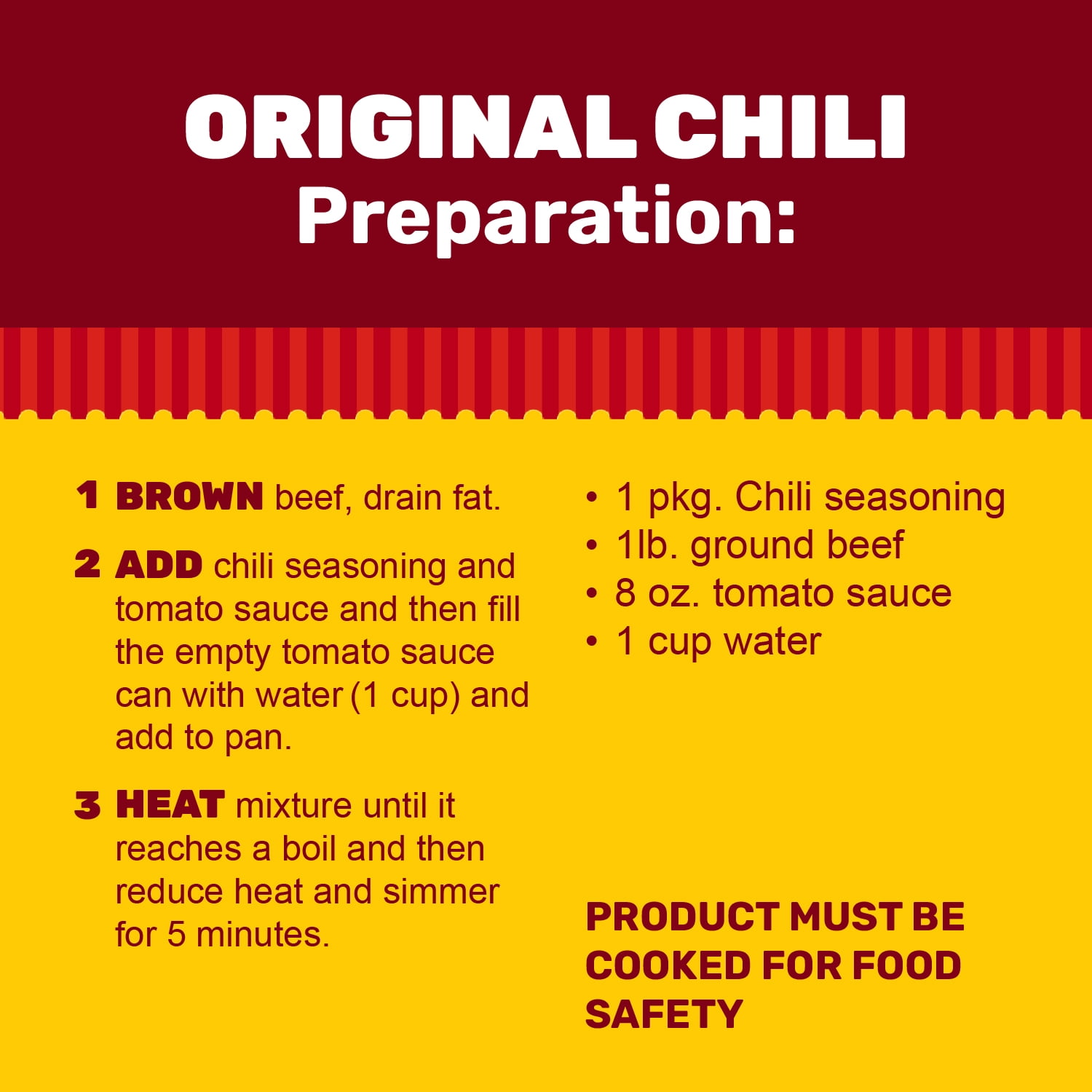 (24 pack) Hormel Original Chili Seasoning Mix, 1 oz Pouch