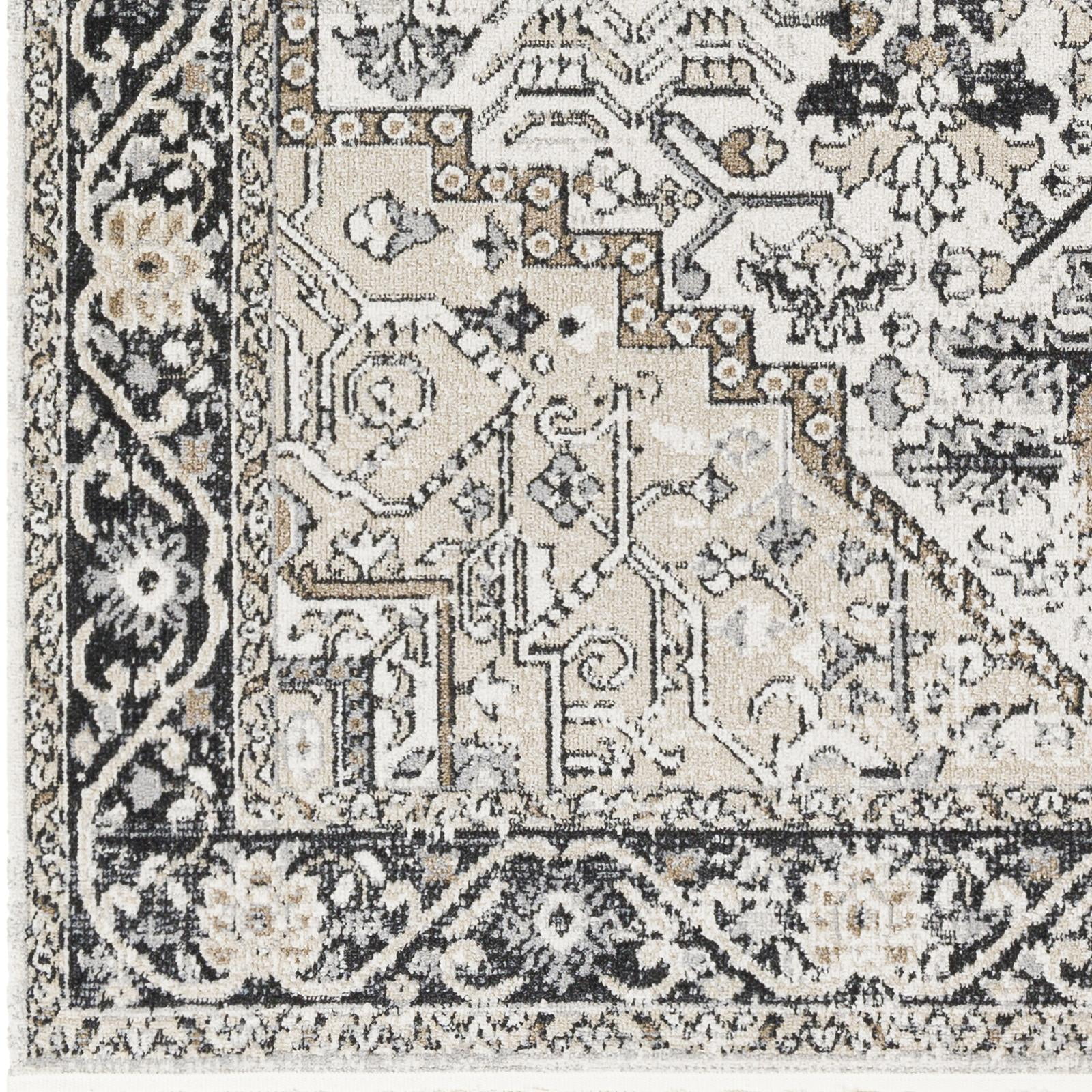 Mainstays Black & Ivory Persian Indoor Area Rug, 5' x 7'
