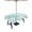 Aqua, Cyan, White, variant on Aqua Coastal Table Cloth Rectangle Outdoor Tablecloth, Beach Starfish Nautical Coral Shell Summer Waterproof Table Cover with Umbrella Hole and Zipper for Party/Dining/Patio/Wedding 54x54 Inch