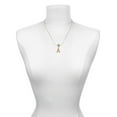 thumbnail image 3 of Delight Jewelry Rose Goldtone Crystal Initial - A - Mia Monkey Charm Necklace, 3 of 4