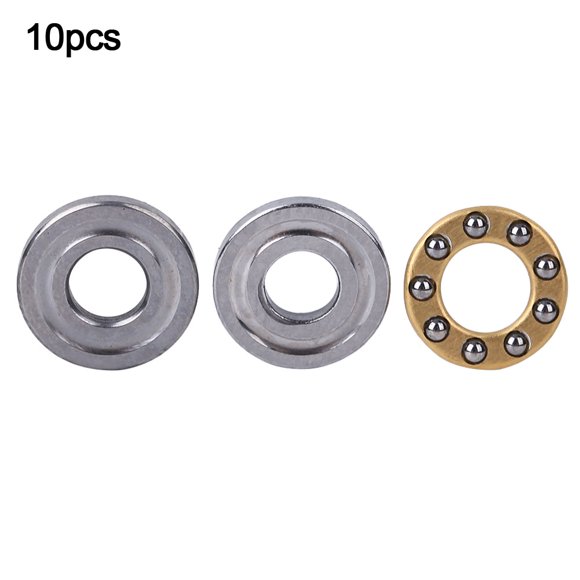 Thrust Bearings, Mini Bike Jack Shaft Bearing 10pcs Thrust Ball Bearing Miniature High Precision Flat Steel Bearings Set