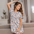 thumbnail image 3 of Kdxio 4th Of July1 Pattern Womens Short Sleeve Sleepshirt Scoopneck Cute Nightdress Ruffle Comfy Nightgown, 3 of 6