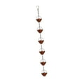 thumbnail image 5 of hengtong 6 Cups Rain Chain Easy Installation Iron Decoration for Garden Sheds Outside Red Brown, 5 of 9