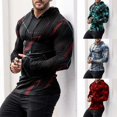 thumbnail image 4 of Men Print Pullover Hoodies Hooded Sweatshirts Jumper Muscle Activewear Tops, 4 of 8