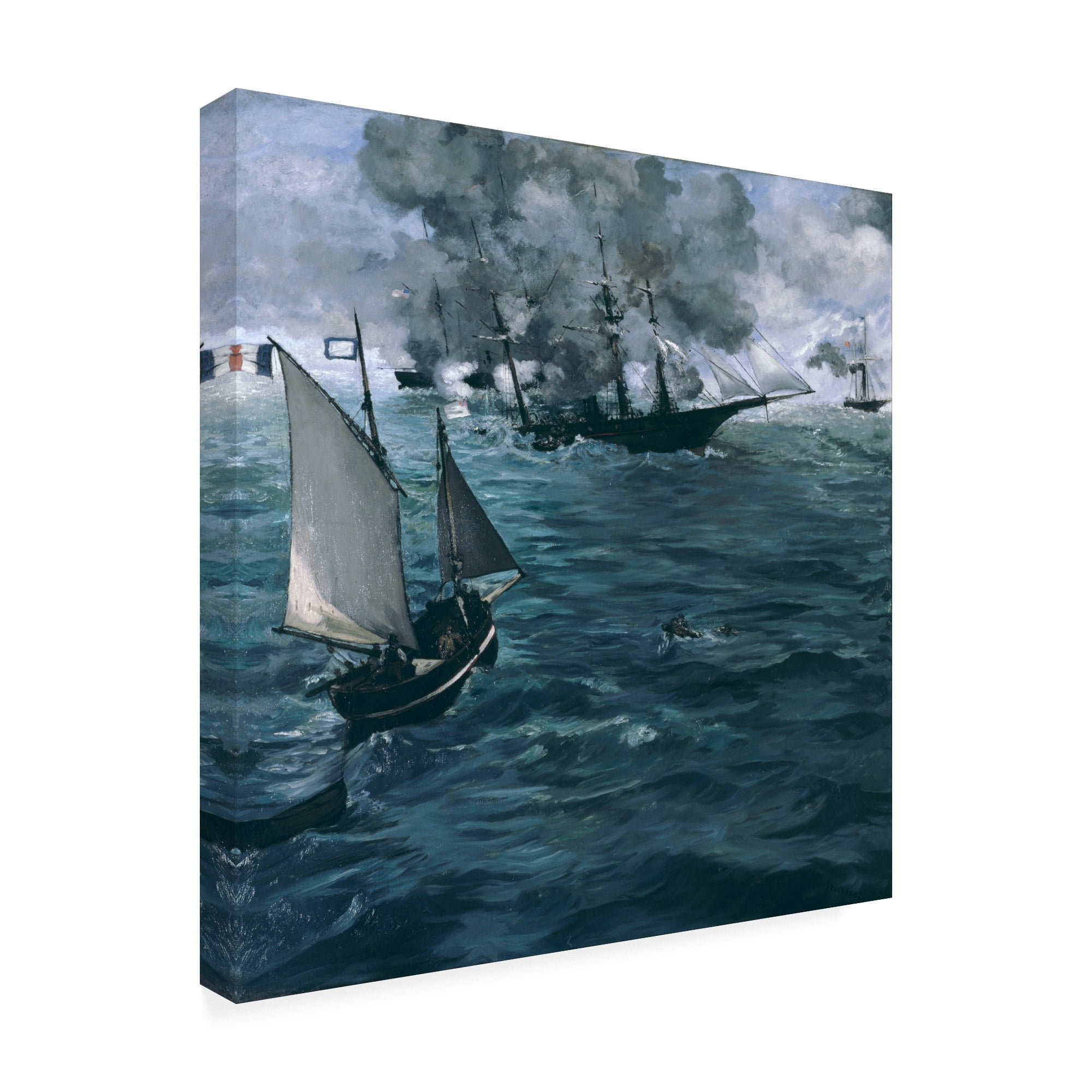 Manet 'The Battle of the Kearsarge and the Alabama' Canvas Art
