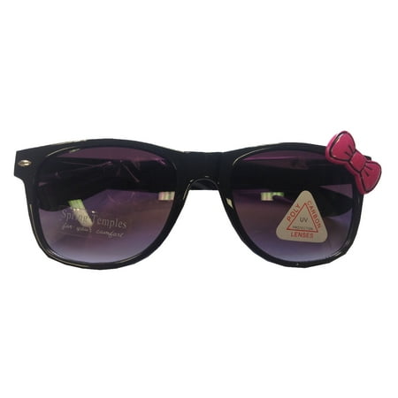 Black Sunglasses With Pink Bow