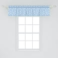 thumbnail image 2 of Ambesonne Ocean Window Valance, Pattern with Dolphins, 54" X 12", Pale Blue White, 2 of 3