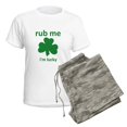 thumbnail image 5 of CafePress - Rub Me Women's Light Pajamas - Women's Short Sleeve Print T-Shirt and Pants Light Cotton Pajama Set, 5 of 7
