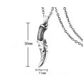 thumbnail image 2 of VIVIDELLE Mens Stainless Steel Punk Knife Dagger Pendant Necklace Men, 2 of 6