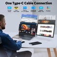 thumbnail image 5 of KEEPTIME 14" FHD 1080P IPS Laptop Screen Extender, Portable Monitor for 14-17" Notebooks, Dual Display with USB-C HDMI, Plug and Play for Windows Mac Android Switch PS5, 5 of 9