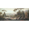 thumbnail image 3 of Willem Johannes Martens 18x10 Black Modern Framed Museum Art Print Titled - Fete to Tivoli, 3 of 5