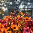 thumbnail image 7 of Artificial Fall Hanging Basket, 2-Pack of 29-inch Faux Silk Wisteria and Brown Leaf Plant for Outdoor Porch, Wall and Patio Decor, 7 of 7