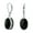 Black-Onyx, variant on Womens 3.2CT Oval Pink Rhodochrosite Stone Drop Earrings Scroll Bezel Set Edge .925 Sterling Silver Lever-back