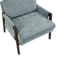 thumbnail image 3 of Roundhill Furniture Kelly Mid-Century Modern Velvet Accent Armchair, Blue, 3 of 6