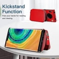 thumbnail image 3 of Funda tipo cartera para Huawei Mate 30 Pro con tarjetero y correa para el hombro para mujer, 3 of 5