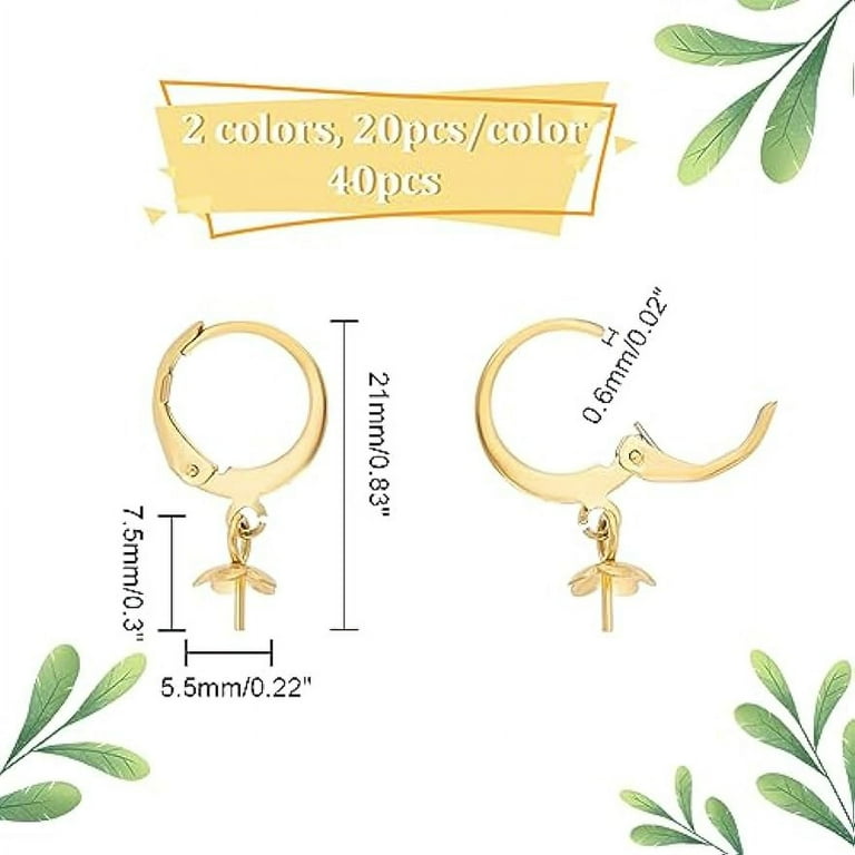 Round leverback earring findings deals