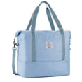 thumbnail image 1 of Bolso de viaje WALNEW Weekender impermeable azul claro, 1 of 8