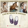 thumbnail image 7 of Haiem Skull mushroom space Print Women's Fuzzy Memory Foam House Slipper Cozy Home Footwear Non-slip Winter Slippers-42/43, 7 of 7