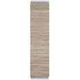 thumbnail image 2 of SAFAVIEH Vintage Leather Zharko Solid Braided Fringe Runner Rug, Beige, 2'3" x 9', 2 of 9