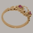 thumbnail image 4 of LBG British Made 10k Rose Gold Real Natural Opal & Ruby Womens Statement Ring - 33 size options - Size 8, 4 of 9