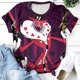 thumbnail image 1 of Hazbin Hotel Moda Casual Mujer Impreso Manga Corta Cuello Redondo Pullover Tops Morado/3XL, 1 of 6