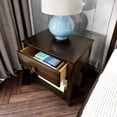 thumbnail image 2 of Plank+Beam Solid Wood Nightstand with Storage Drawer and Shelf, Espresso, 2 of 7