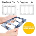 thumbnail image 4 of Yayeee Rocker Switch Wall Plate 3-Gang 6.5"x4.6" Home Decorative Outlet Cover, Abstract Marble Pattern, 4 of 6