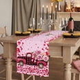 thumbnail image 2 of Table Runners 70 Inches Long Dress Scarves, Valentine's Day Farmhouse Coffee/Dining/Kitchen Table Decor, Holiday Table Runner, Romantic Love Roses Truck Ombre Pink 13x70 Inch, 2 of 9