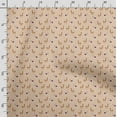 thumbnail image 3 of Soimoi Llama Alpaca Printed, Japan Crepe SatinFabric, by The Yard 54 Inch Wide, Decorative Sewing Fabric for Dresses Kimonos Gowns, Peach & Orange, 3 of 5