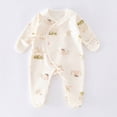thumbnail image 2 of CAUYDY Newborn Girl Pajamas Baby Long Sleeve Clothes for Boy Infant Soft Jumpsuit Fall Winter Preemie One-Pieces 0 3 6 9 12 18 24 Months Sizes 0-1 Months,Sky Blue, 2 of 4