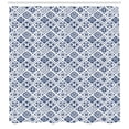thumbnail image 3 of Ambesonne Folk Shower Curtain, Spanish Traditional Ornaments, 69"Wx84"L, Cobalt Blue and White, 3 of 3