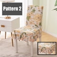 thumbnail image 1 of Asewon Chair Covers Soft Spandex Fit Stretch Short Dining Room Chair Covers with Printed Pattern, Banquet Chair Seat Protector Slipcover for Hone Party Hotel Wedding Ceremony, 1 of 2