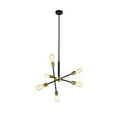 thumbnail image 3 of Indoor Home Decorative Midcentury Modern Axel 6 Lights Black Pendant, 3 of 7