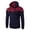 Navy Sweatshirts 1PC, variant on Sweatshirts For Men Patchwork Long Sleeve Hoodies Casual Patchwork Color Jacket Autumn Winter Street Casual Sports Loose Basic Daily Outdoor Versatile Travel Tops