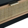 thumbnail image 4 of Ela 35 Inch 2 Drawer Wood Console Table, Woven Rattan Panels, Brown, Black- Saltoro Sherpi, 4 of 5