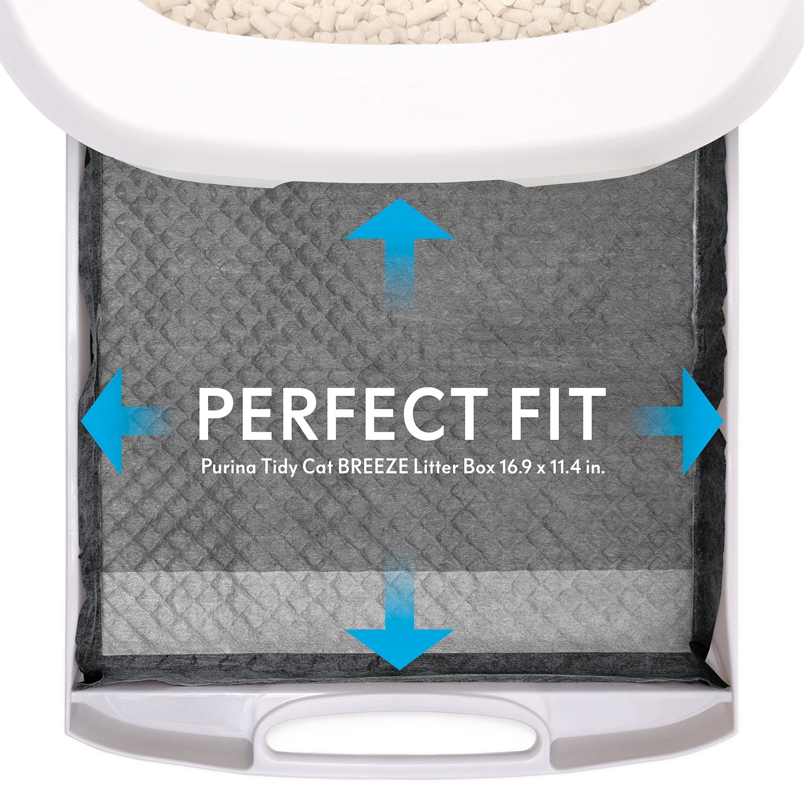 80ct Paw Inspired Cat Litter Pads | Generic Refill for Tidy Cat Breeze Litter Box Pads System | Cat Liner Pads for Litter Box | Activated Carbon for Breeze Cat Litter Pads | 16.9” x 11.4”