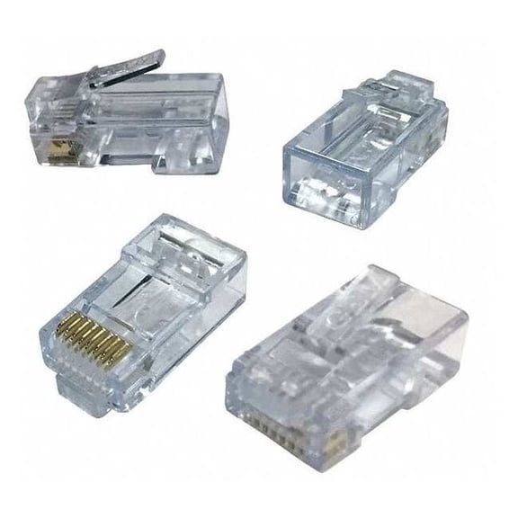 Triplett Pass Thru Modular Plug,RJ45 Type,PK100 CAT6-HSPJAR