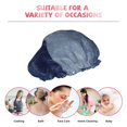 thumbnail image 2 of YFYANG Bonnet de Douche Double Imperméable pour Femmes, Motif Mandala Cœurs, Bonnet Réutilisable pour Tous Types et Tailles de Cheveux, 2 of 6