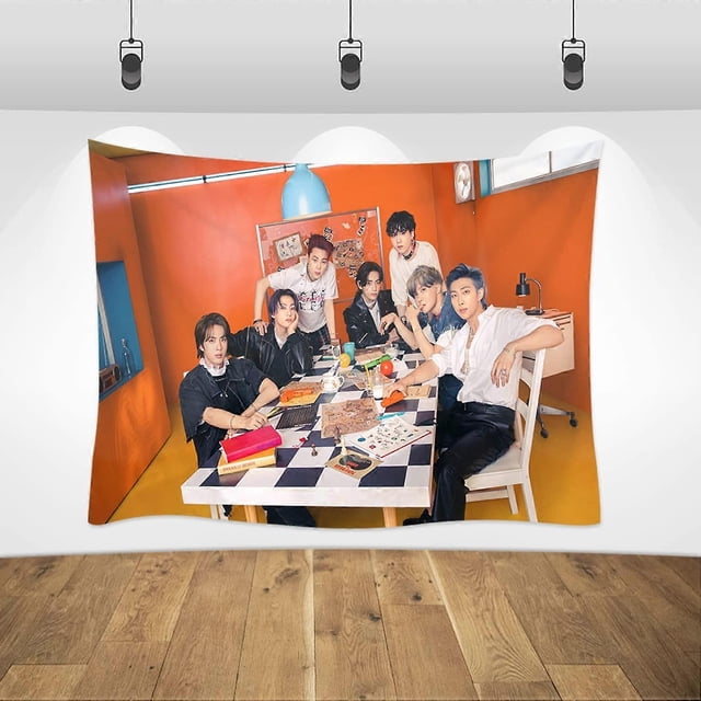 BTS Theme Party Birthday Supplies Backdrop BTS Bangtan Boys Tapestry Photo Decoration BTS Party Banner Backdrop for Home Wall Hanging(BAN-BTS)