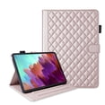 thumbnail image 3 of For Lenovo Tab P11 (2nd Gen)/Lenovo Tab P11 2022 11.5 inch Case, Rhombus Pattern Multiple Viewing Angles Stand Slim Folio Cover (Rose Gold), 3 of 6
