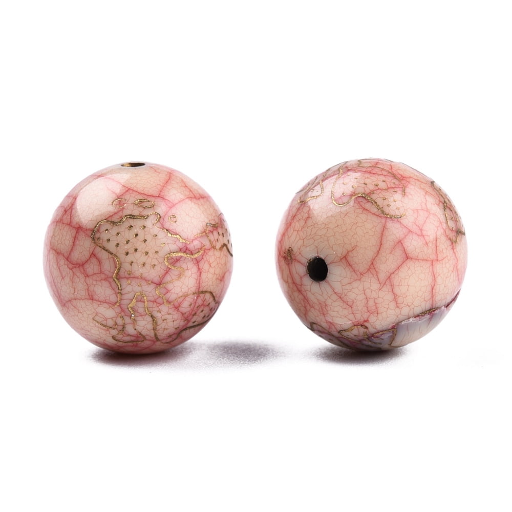 Acrylic Beads Mixed Shapes Pink 5.5~28x6~20x3~11mm Mixed Color Hole: 1~5mm