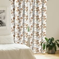 thumbnail image 2 of Ambesonne Coffee Window Curtains, Java Stains Watercolor, Each 28" W x 63" L, Pale Brown White, 2 of 4