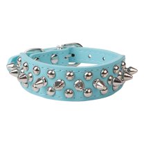 Adjustable Leather Studded Pet Puppy Dog Collar Neck Strap Leather Dog Cat Pet Collars Small Cat Dogs As Pet Gift M