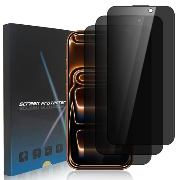 ZYQEEE [3 Pack] Privacy Screen Protector Compatible for iPhone 17 Pro Max - 6.9", Tempered Glass Film Anti-spy 9H Hardness, Scratch Resistant, Case Friendly, Bubble Free