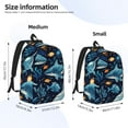 thumbnail image 3 of Rateoe Playful Whales Underwater Scene Pattern Canvas College Laptop Backpack,Travel Daypack,Durable Rucksack Travel Notebook Bag School Backpack Book Bag for Men Women-Medium, 3 of 7