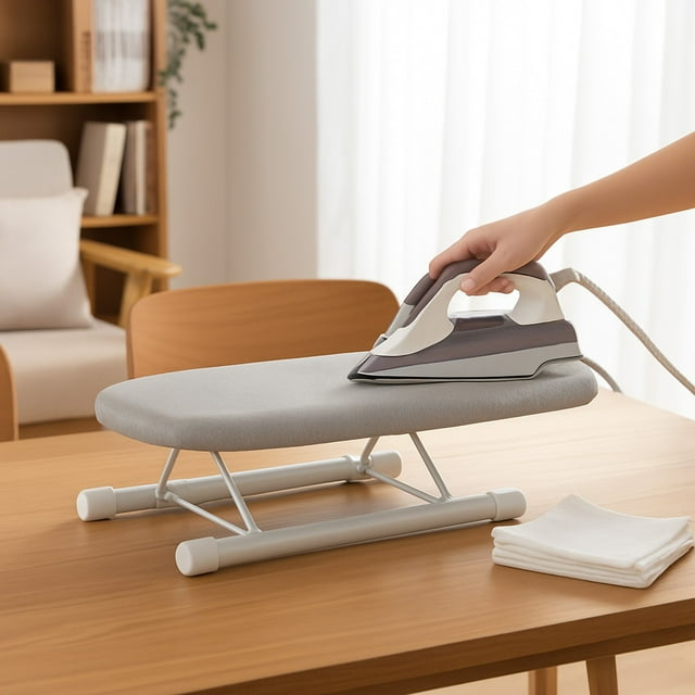 Aide au Repassage pour Planche à Manches, Surface de Repassage Compacte, Conception Pliable, Outil de Repassage Portable, Pressage pour Détails de Vêtements, Solution de Repassage pour la Maison