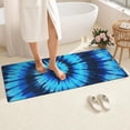 thumbnail image 4 of Blue Tie Dye Mandala Pattern Bathroom Rugs Mat,Non Slip Microfiber Bathroom Rug,Rubber Backing,Soft Bathroom Mats for Bathroom Floor,Tub and Shower,60x24in(150x60cm), 4 of 5